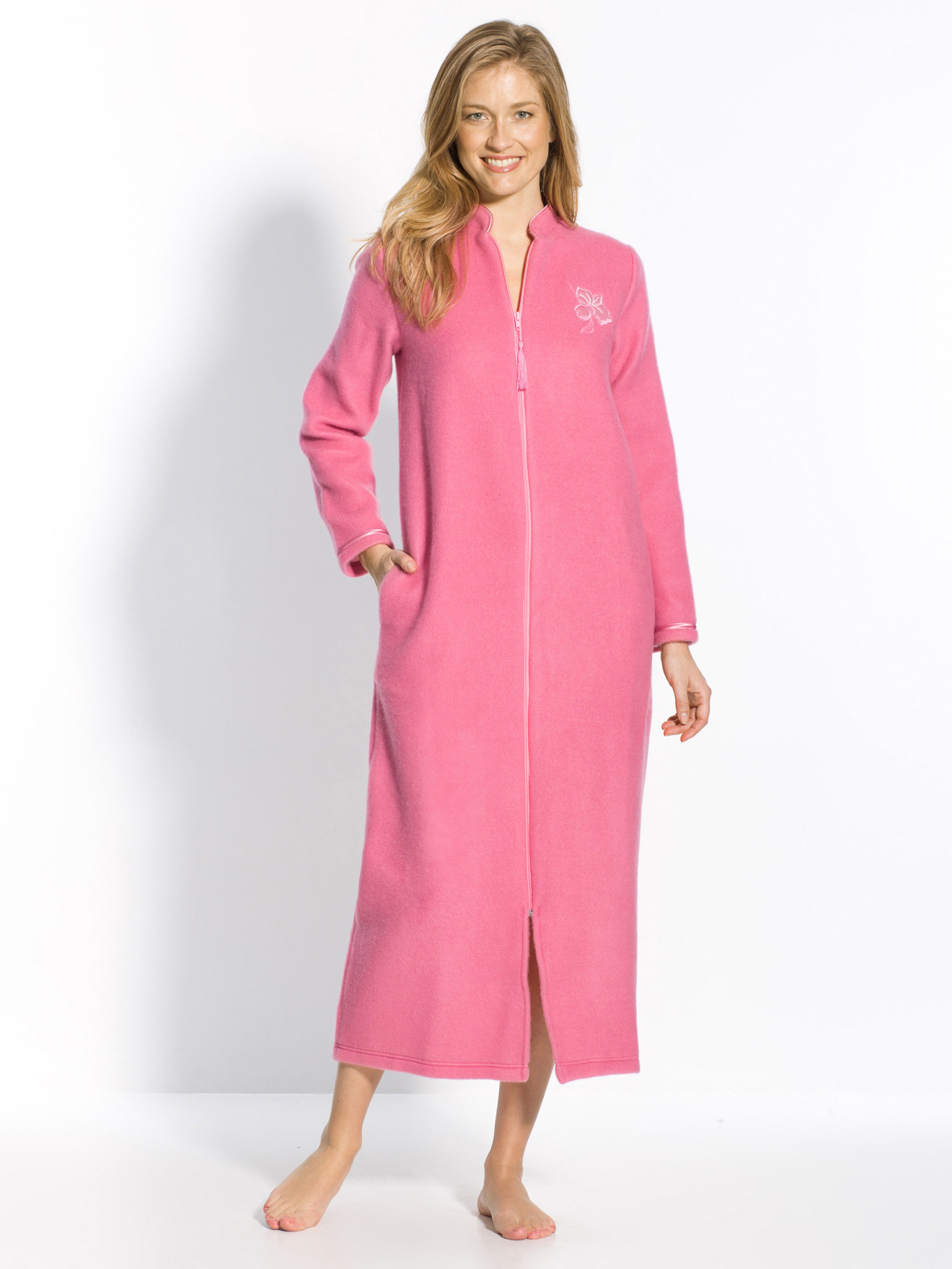 Robe de chambre zip molleton courtelle