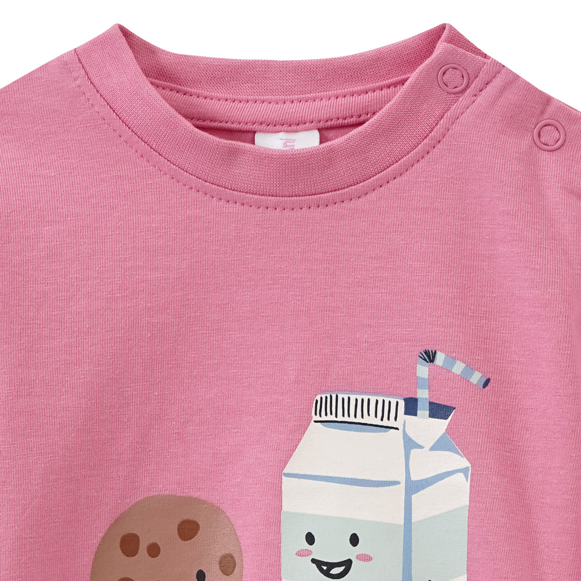 Topomini Newborn Langarmshirt mit Frühstücks-Print rosa