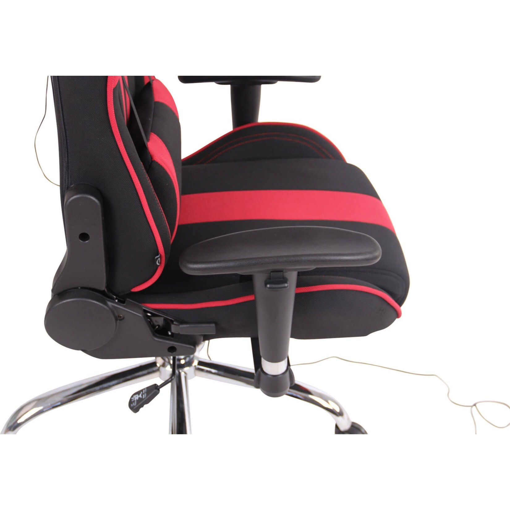 CLP Gaming Bürostuhl Limit XM Mit Stoffbezug I Gamingstuhl mit Fußablage I Höhenverstellbar I Computerstuhl Mit Massagefunktion