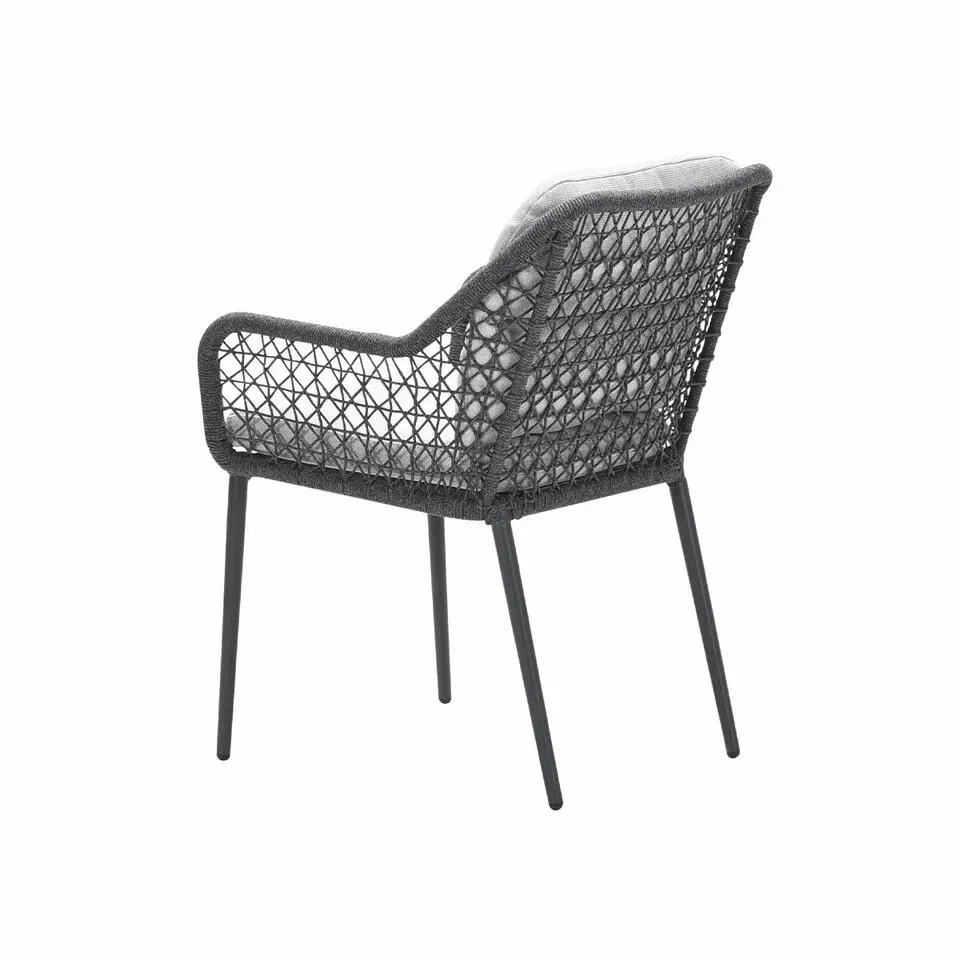 Toledo dining fauteuil - carbon black - dark grey - valley sand