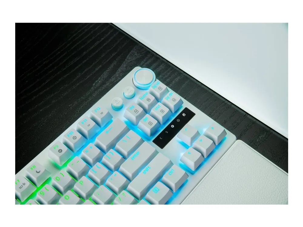 Razer Huntsman V3 Pro Tenkeyless - Tastatur - 80% - TKL - backlit - USB - QWERTY - USA - tastkontakt: Razer Analog Optical Switches (Gen-2) - hvid