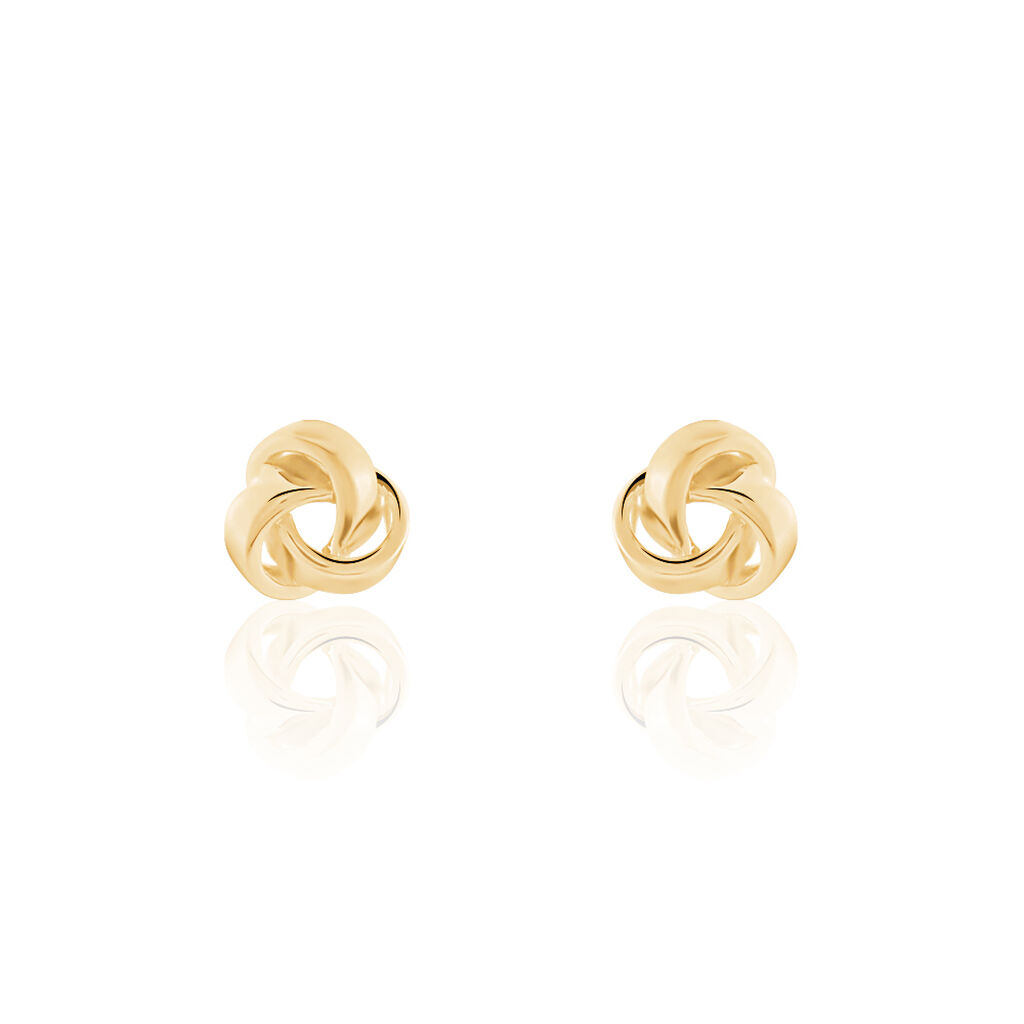 Boucles D'oreilles Puces Marcelina Plaqué Or Jaune
