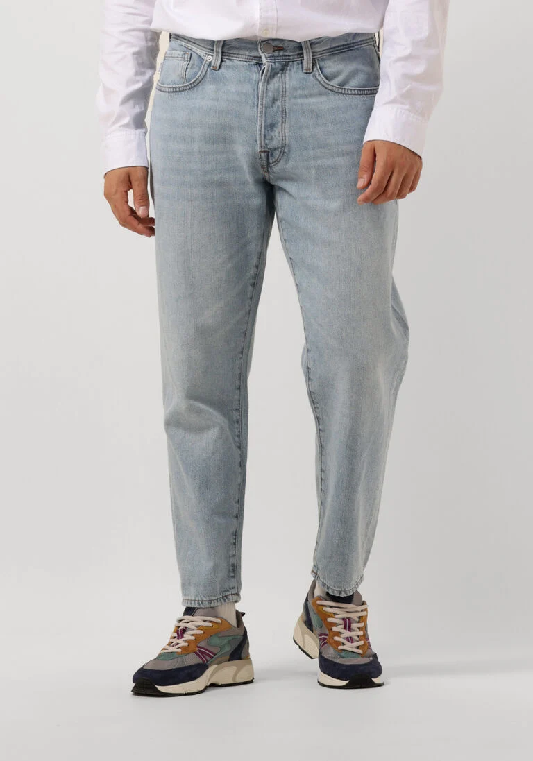 SELECTED HOMME lichtblauwe selected homme straight leg jeans slh180-relaxcrop aldu 5323 lb hemp jns