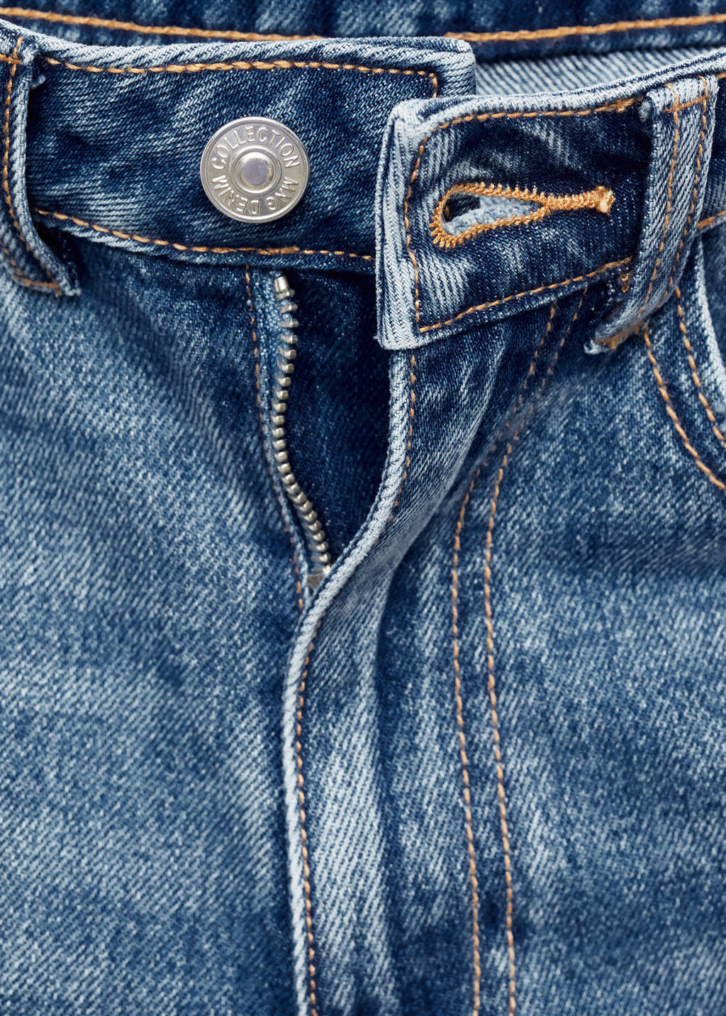 MANGO TEEN regular fit denim short changeant blauw