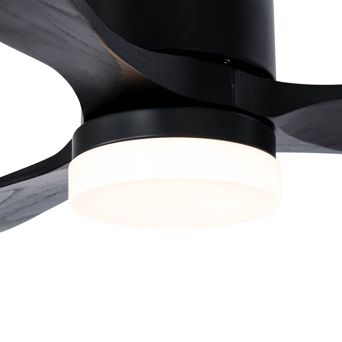 Smart plafondventilator zwart 132cm incl. LED dimbaar met afstandsbediening - Sofia