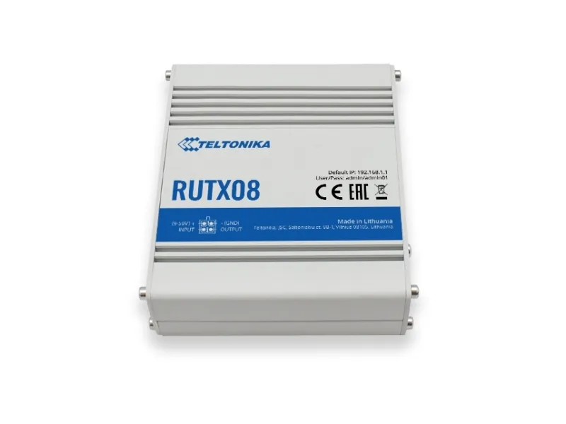 Teltonika RUTX08 - Router 4-port switch - 1GbE - DIN monterbar på skinne