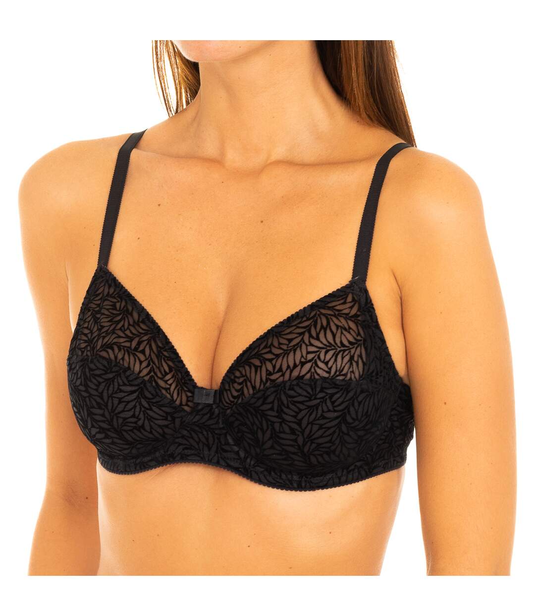 Underwire bra with velvet details 009B3 woman