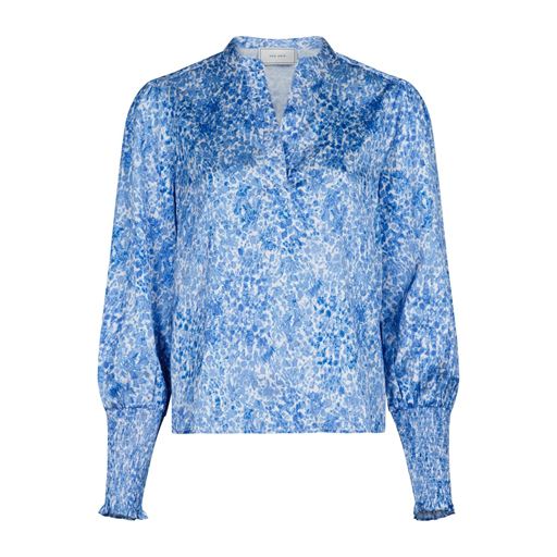 Neo Noir Landa Blooming Dot Bluse, Blue, 36