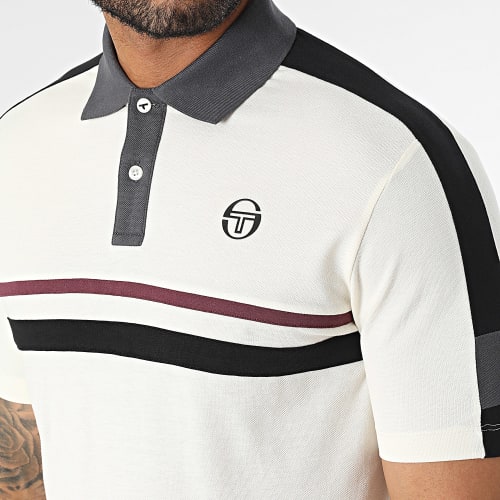 Polo Manches Courtes A Bandes Cross Beige