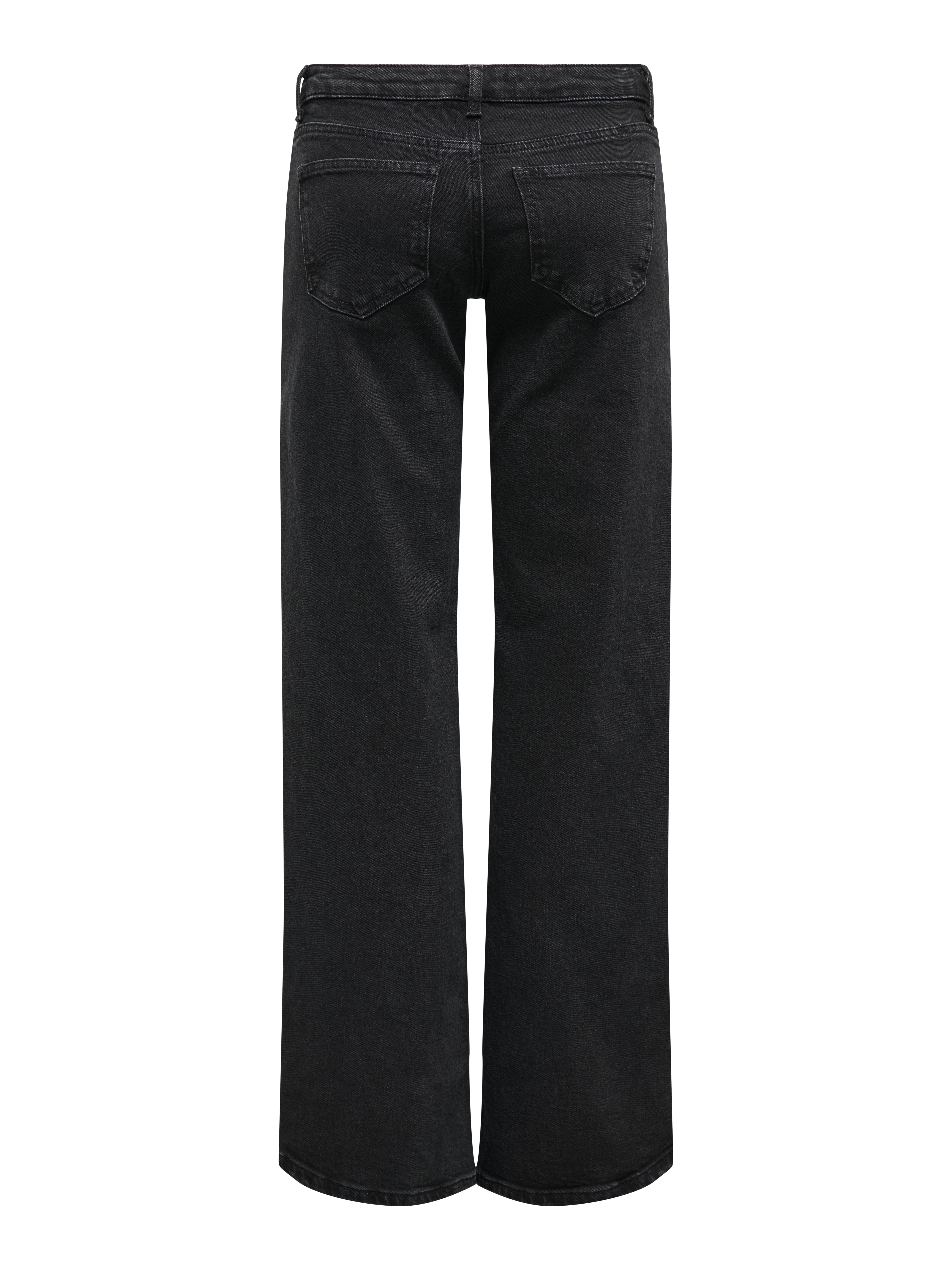 ONLJUICY Niedrige Taille Weiter Beinschnitt Jeans Washed Black