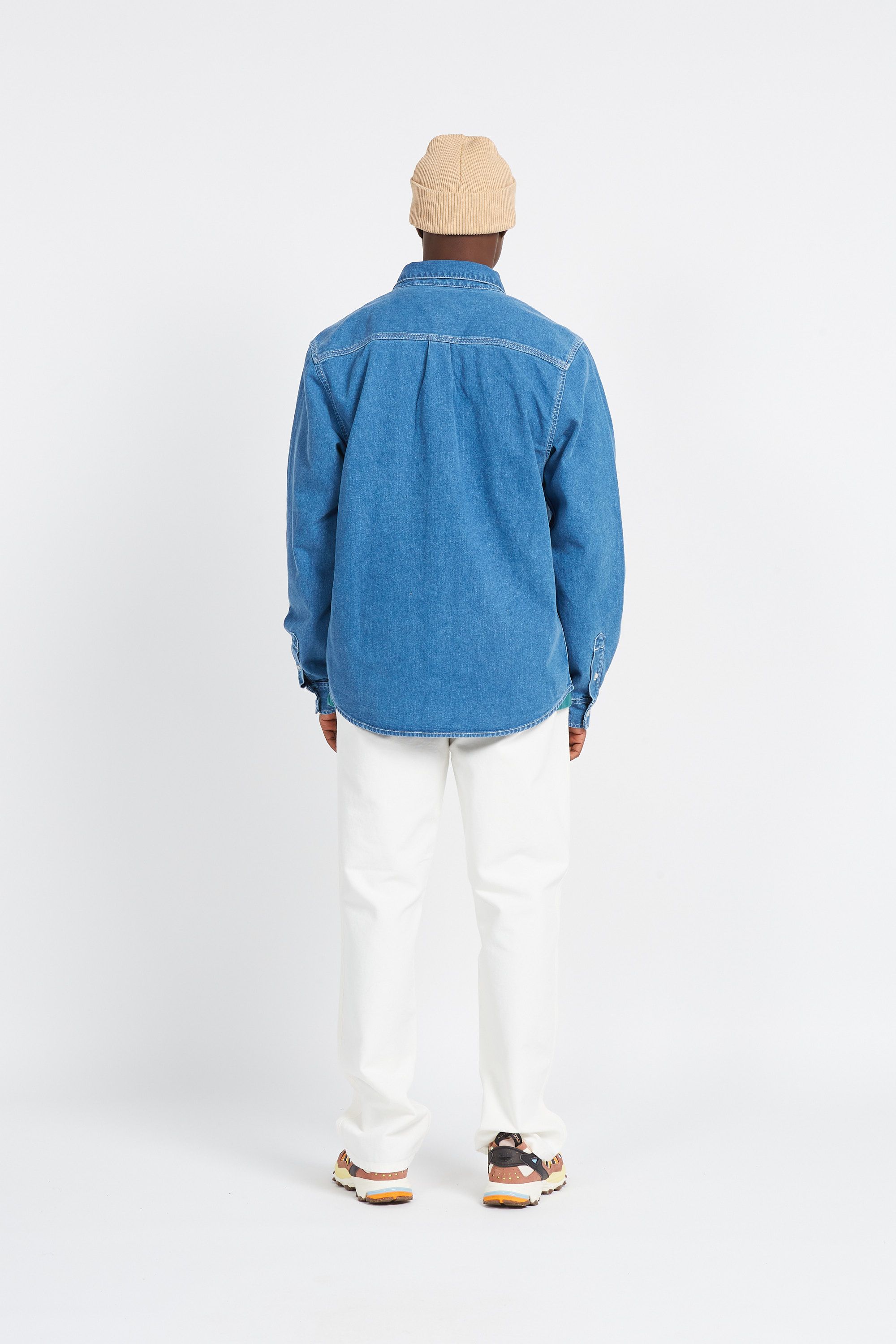 CARHARTT WIP Chemise L/S Weldon Bleu