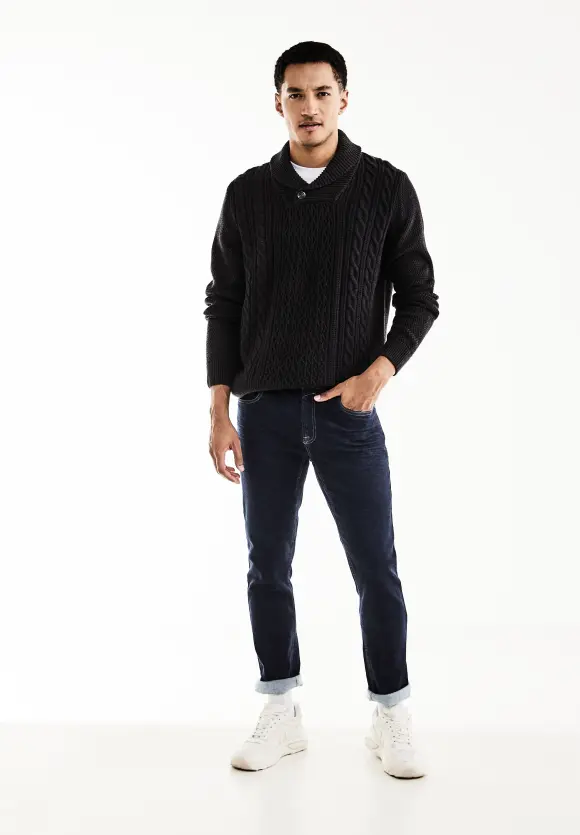 Regular Fit Jeans - dark blue rinsed wash