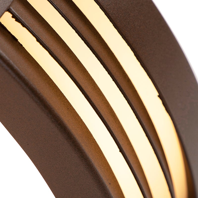 Moderne wandlamp, roestbruin, IP44 - Hurricane 1