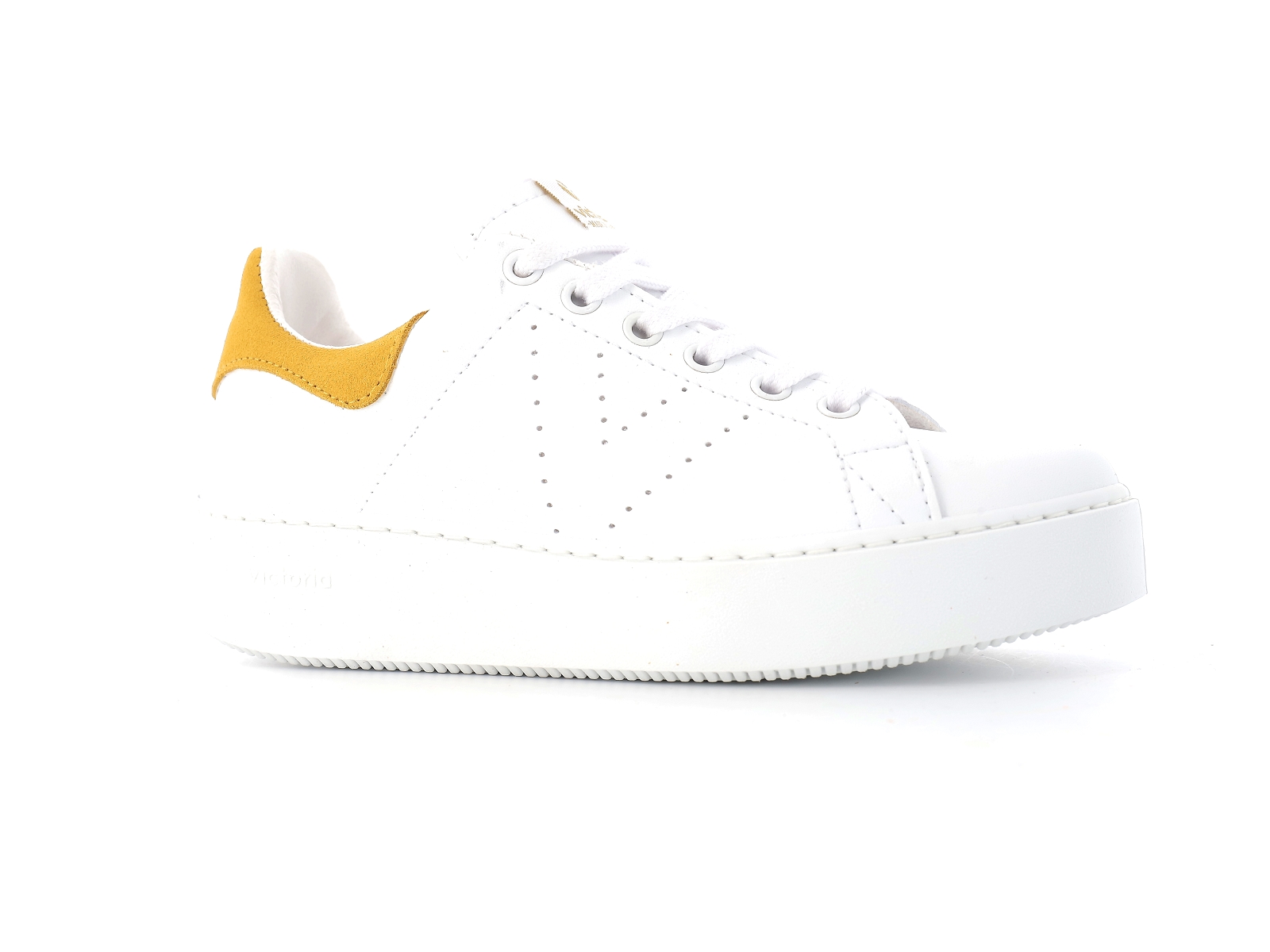 Victoria-1260149 Cuir Blanc-Jaune