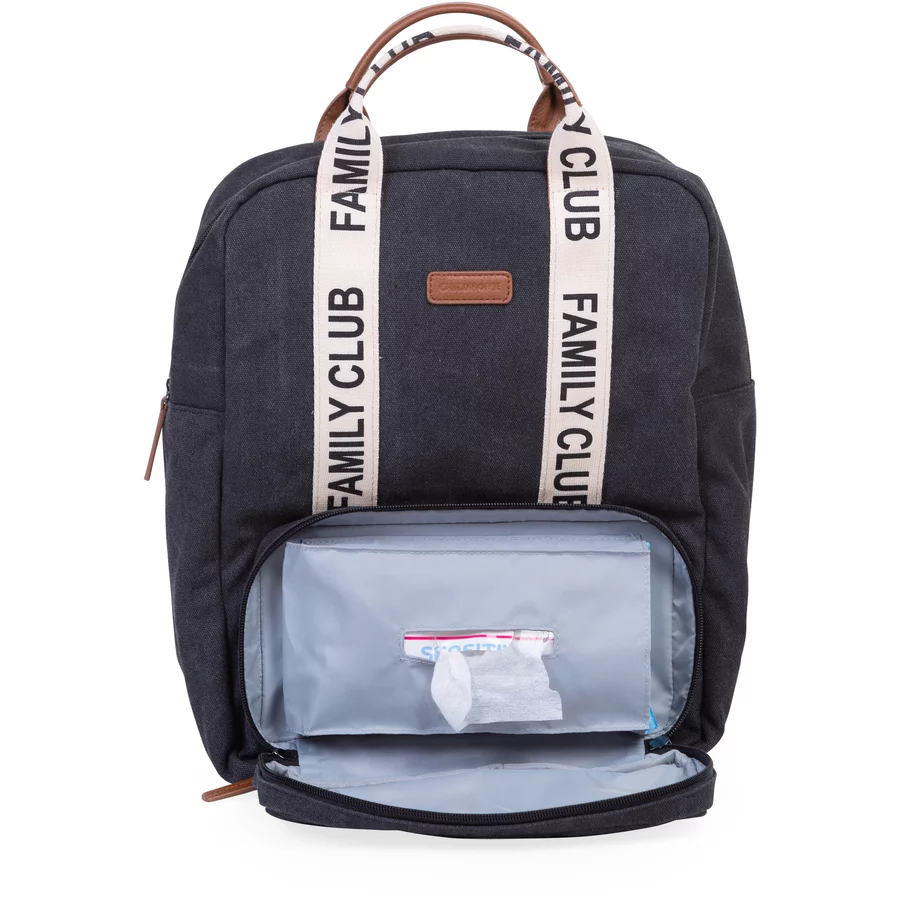 CHILDHOME Wickelrucksack Family Club Signatur Schwarz