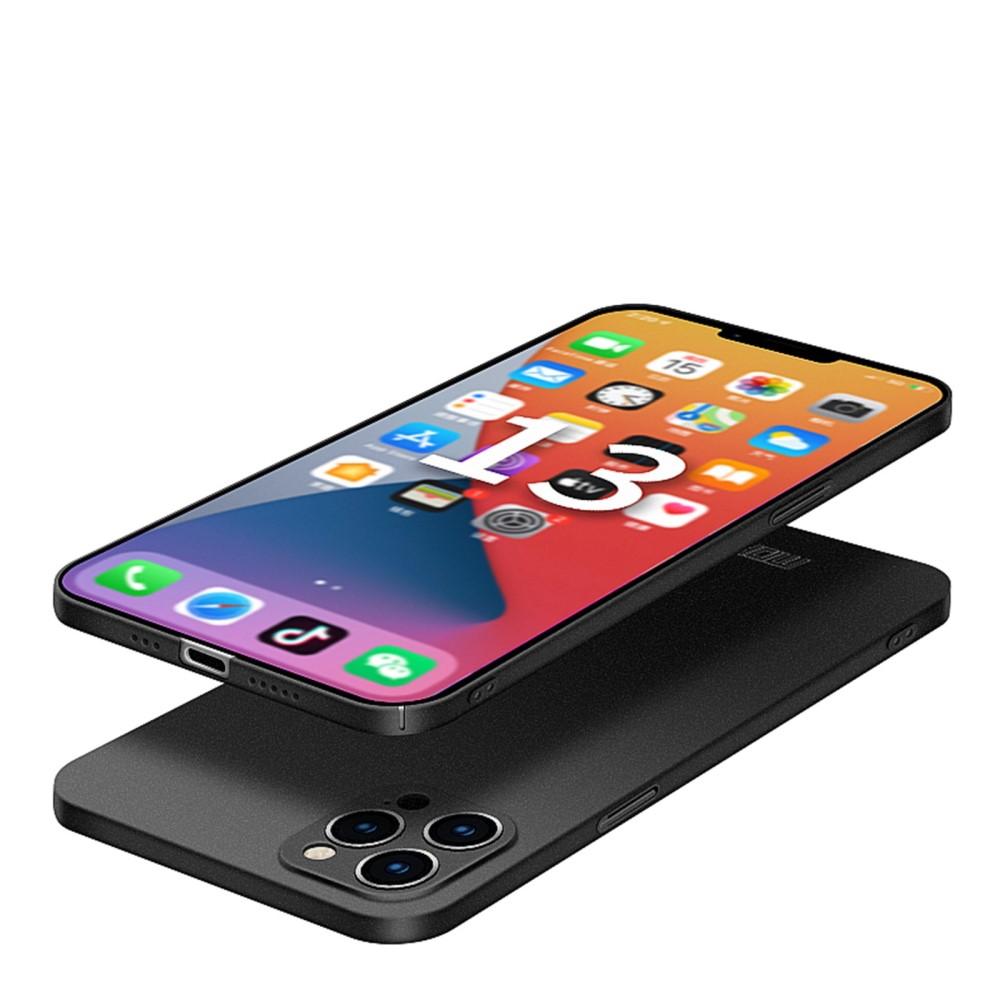 iPhone 14 Pro Hülle Hardcase Super Slim   Kameraschutz - Blau (Matt)