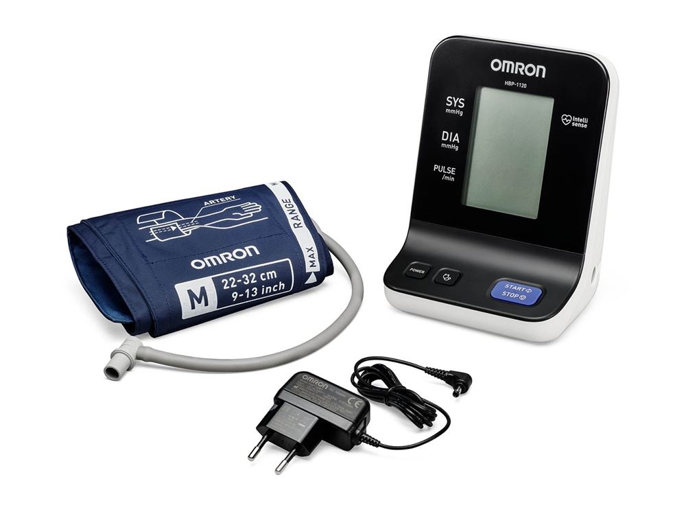 OMRON Blutdruckmessgerät Oberarm HBP-1120-E mit Netzteil und Manschette M 1 Stk