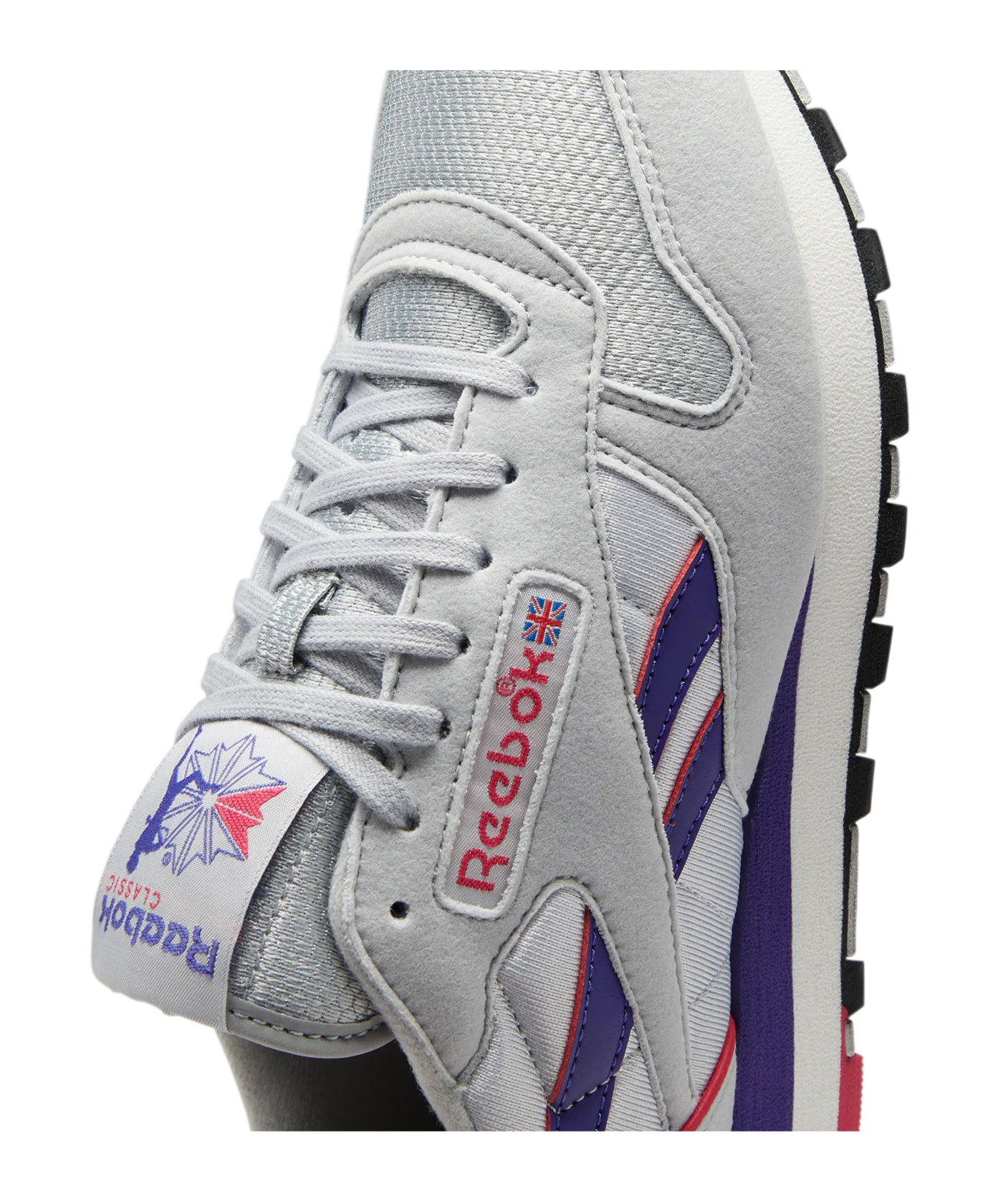 Reebok Classic Leather Grau Lila Pink
