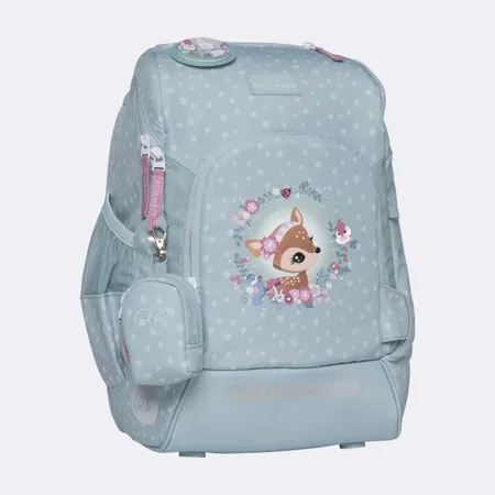 Beckmann Schulrucksackset Active Air FLX Set Forest Deer dusty mint, 6-teilig