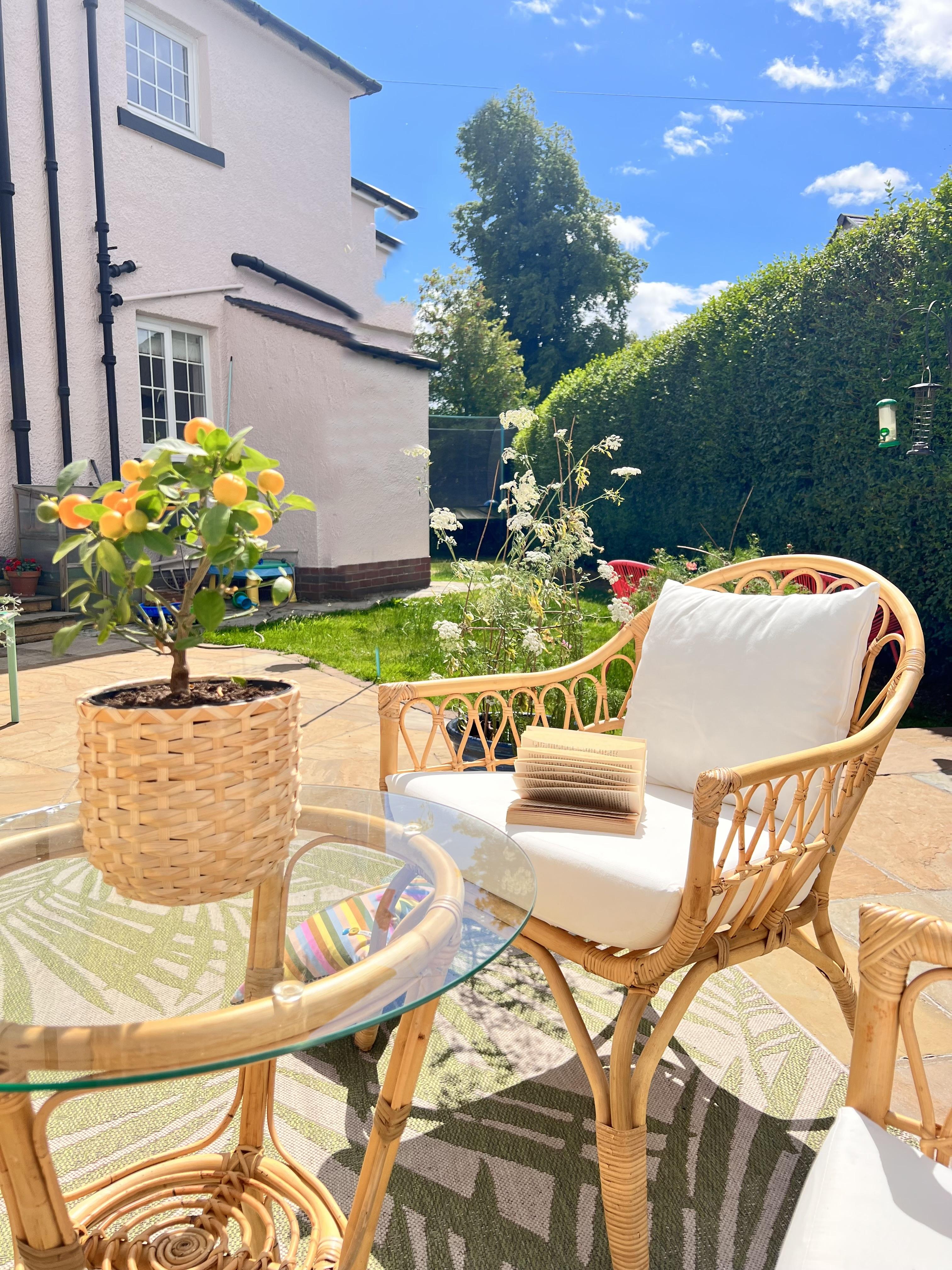 Loungeset met tafel 4-zits SIBARI Rotan Natuurlijk