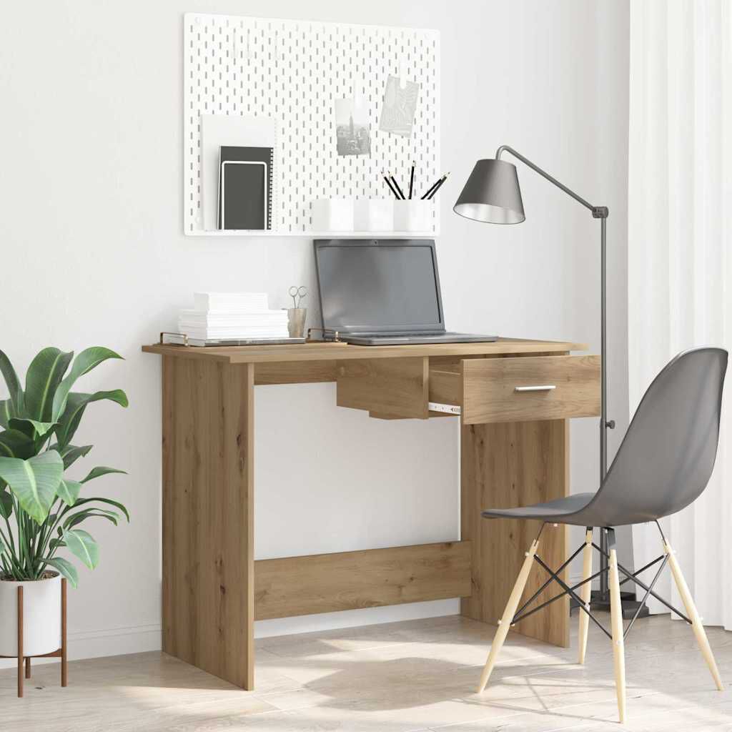 vidaXL Artisan eikenhouten bureau 100 x 50 x 76 cm