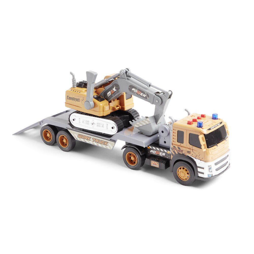 Camion de chantier City Truck sonore lumineux avec pelle chenille L49cm