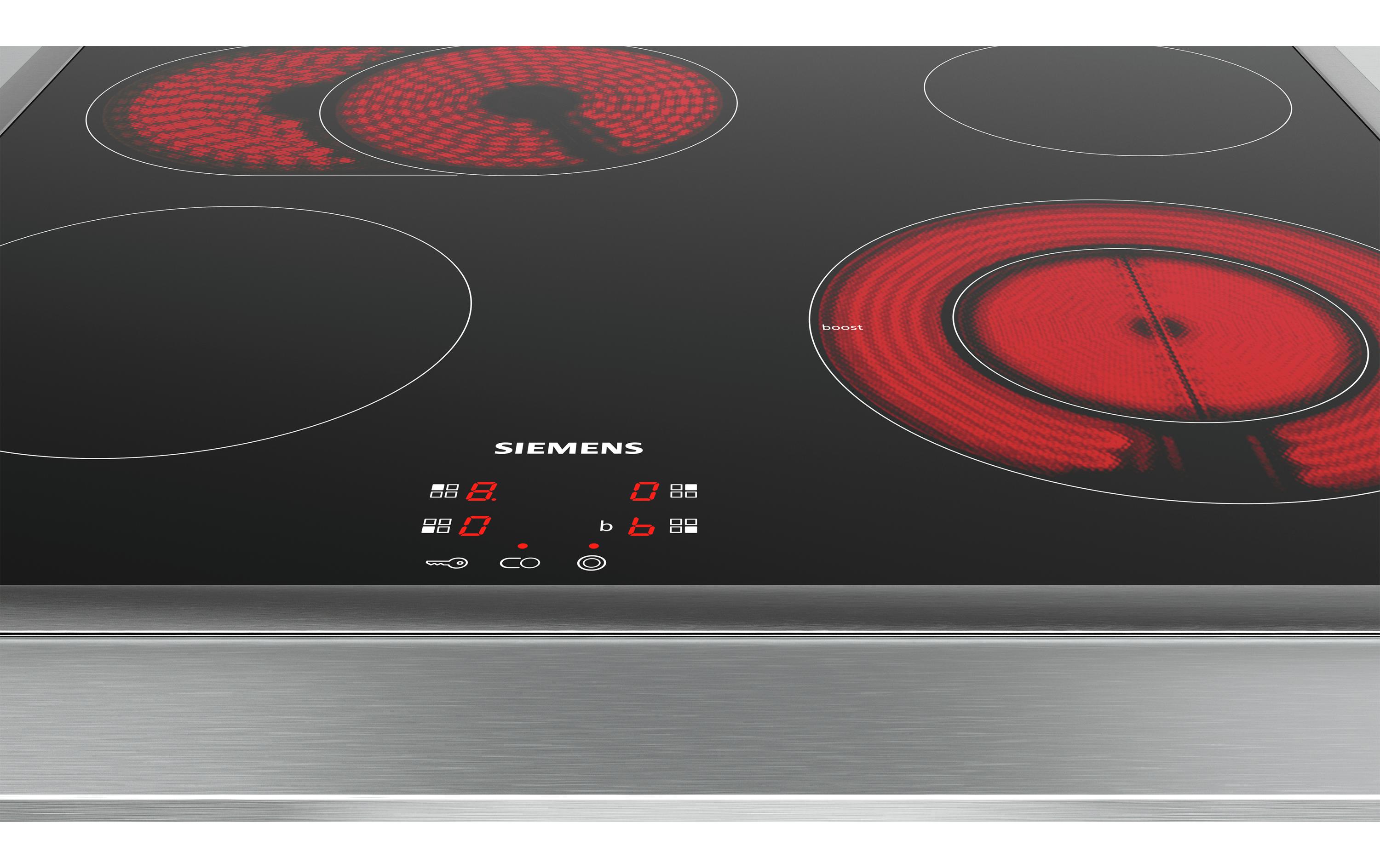 Glaskeramik-Kochfeld EF645BNN1E Flachrahmen-Design<br>Glaskeramik-Kochfeld mit 4 Herdplatten