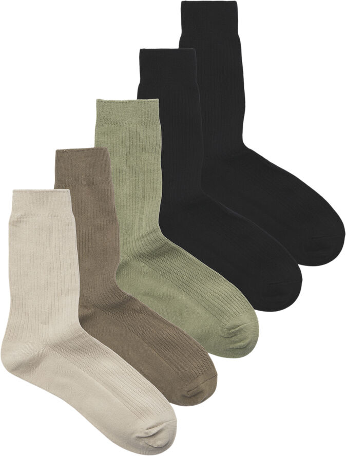 Jack & Jones JAC PREMIUM SOCKS 5 PACK Silver lining/sea spray - walnut -