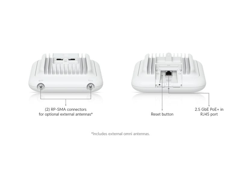 Ubiquiti Outdoor Access Point U7 Pro Outdoor Allwettertauglicher IP67 WiFi 7 AP mit 6 räumlichen Streams, integrierter direktionaler Superantenne und schwenkbarer Halterung