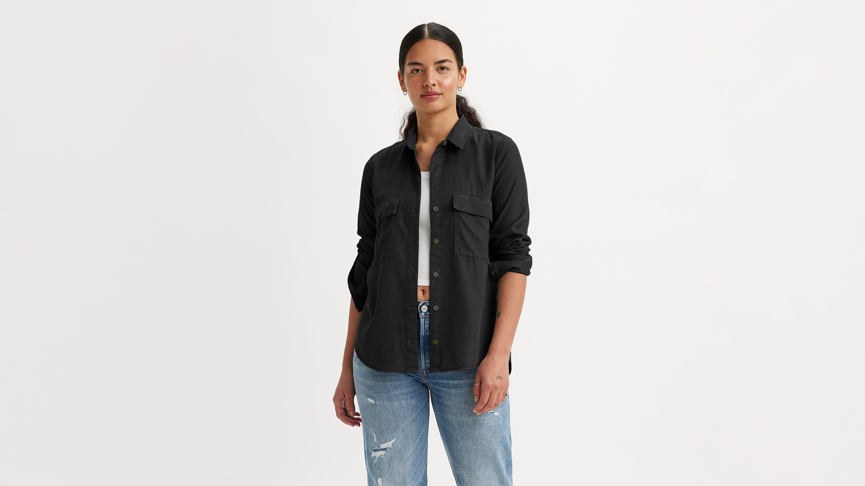 Chemise utilitaire Doreen - Caviar - Noir