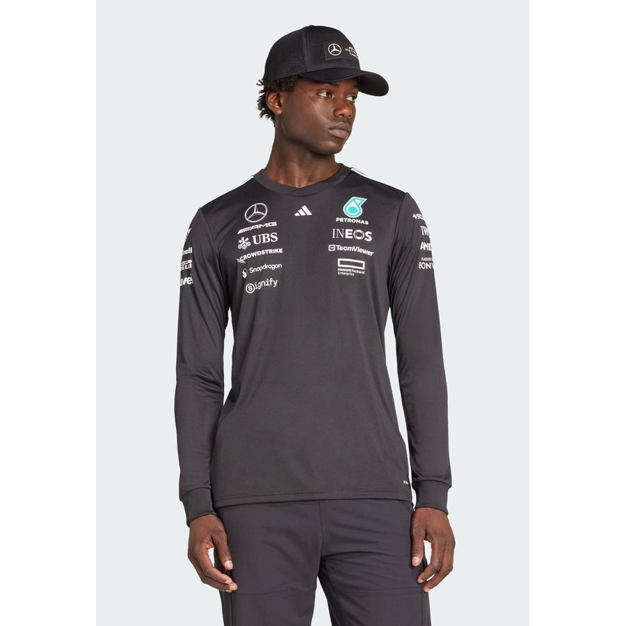 Adidas Maillot pilote manches longues noir Mercedes - AMG Petronas Formula One Team