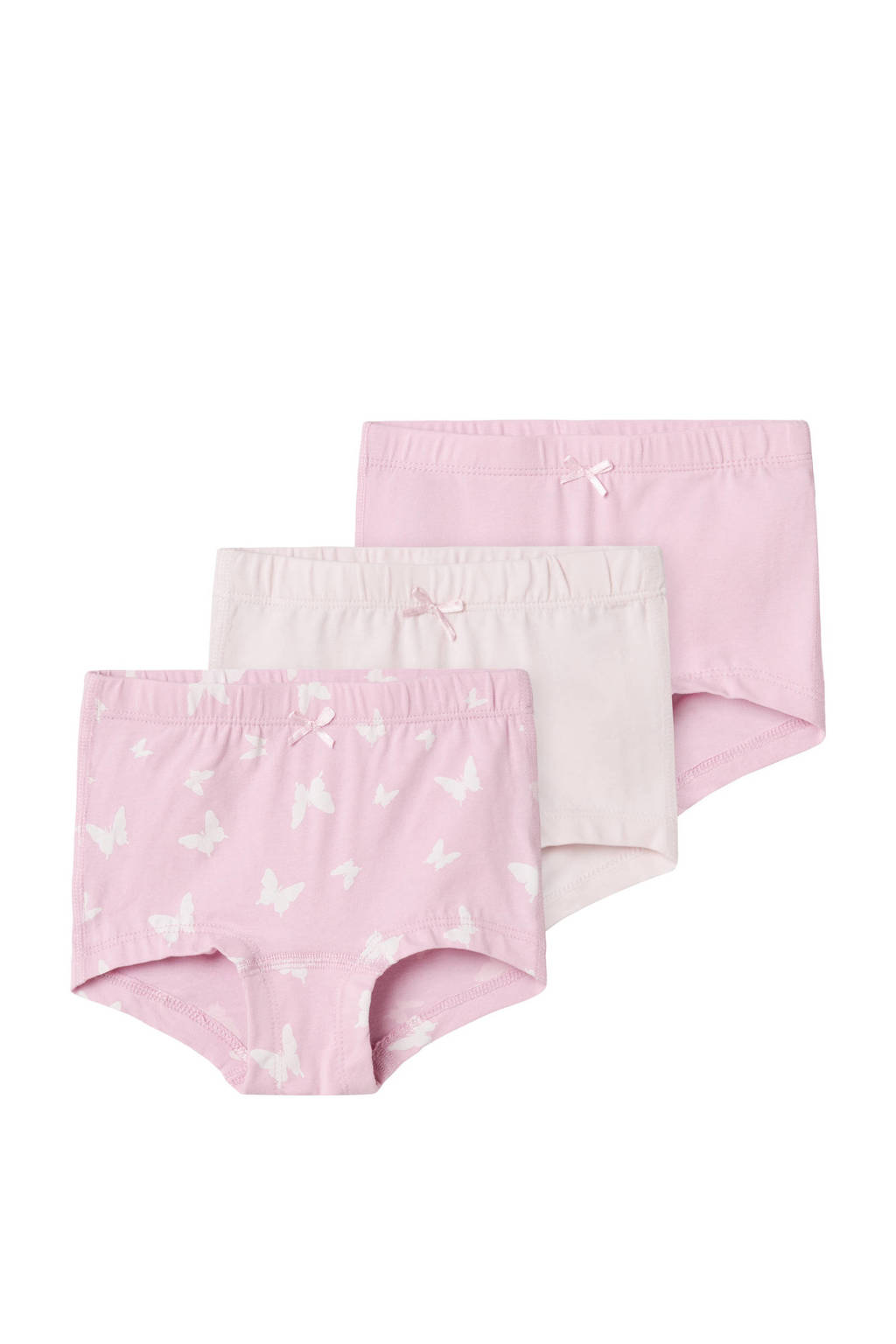 hipster NMFTIGHTS BUTTERFLY - set van 3 roze/lichtroze