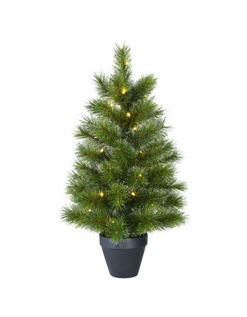 Black Box Trees Kerstboom Led 20 Lamps - Kunstgroen - 60x33 cm Groen 20 led