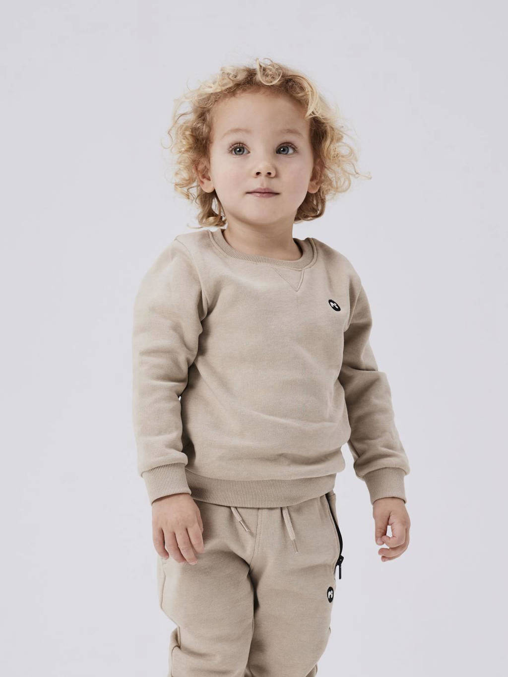 NAME IT sweater NMMVIMO lichtbruin