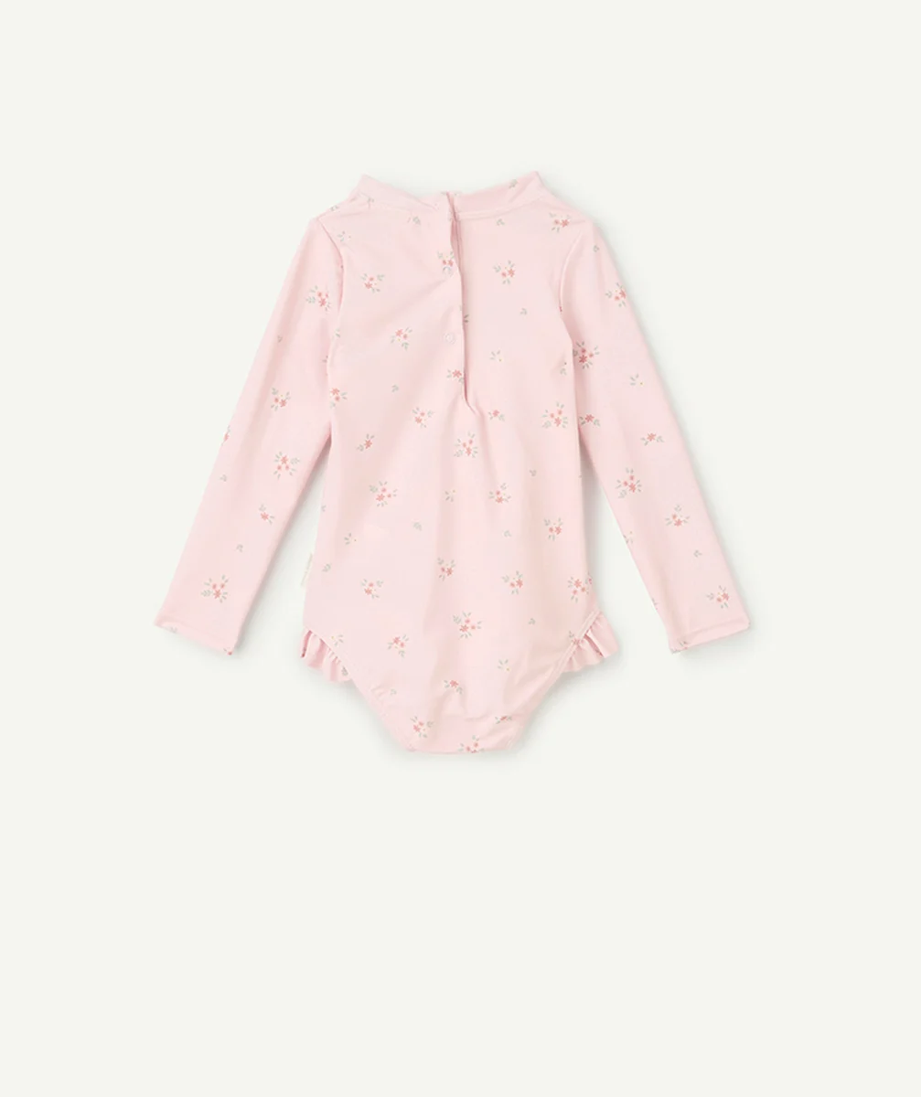 LITTLE DUTCHmaillot de bain 1 pièce bébé fille rose avec imprimé avec volants