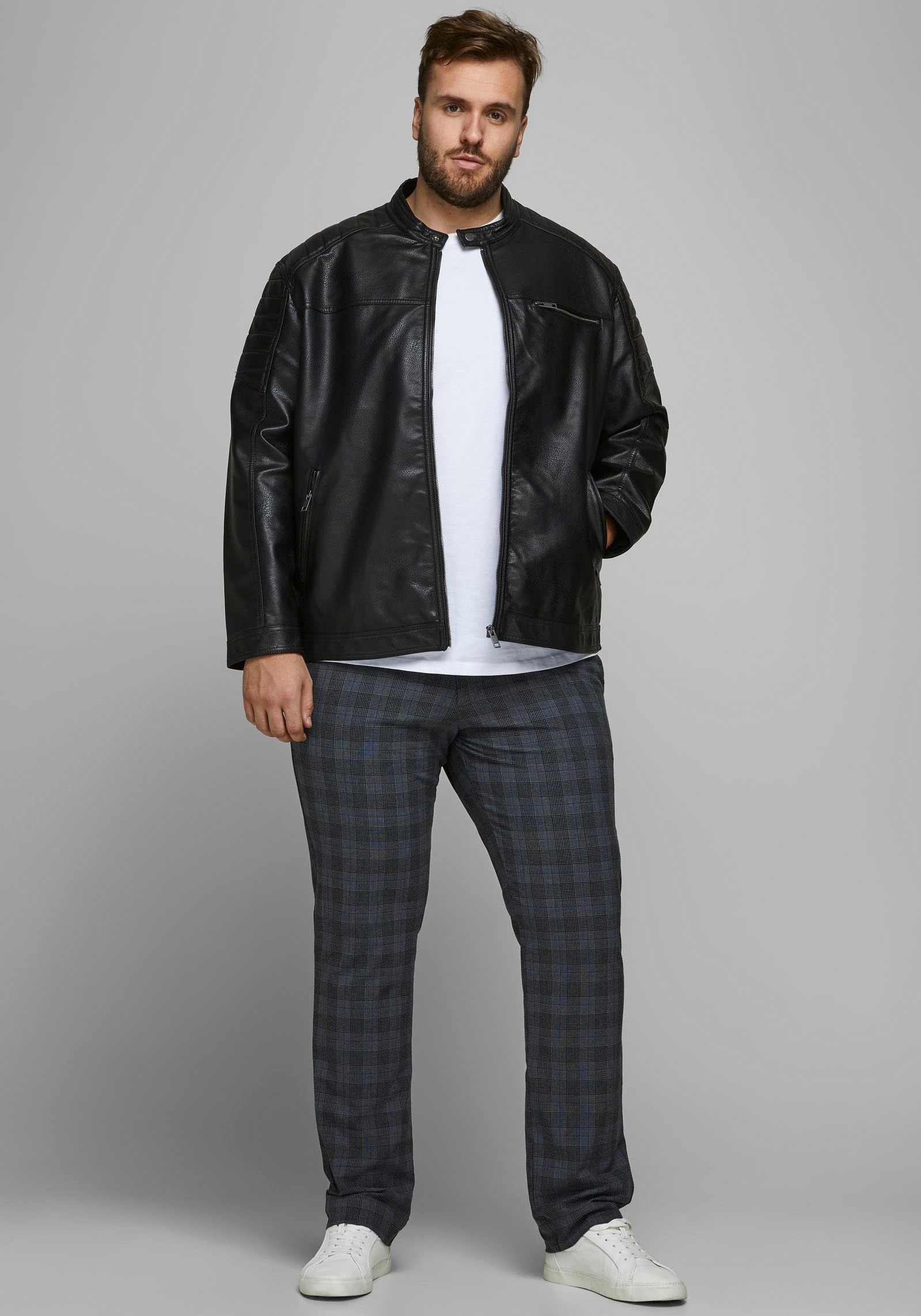 Jack & Jones PlusSize Bikerjacke »ROCKY JACKET« bis Grösse 6XL