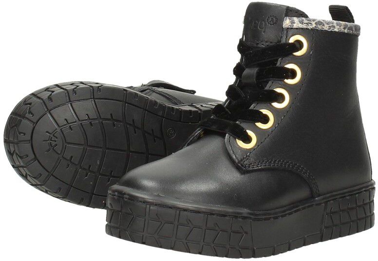 Keq Meisjes veterschoenen zwart