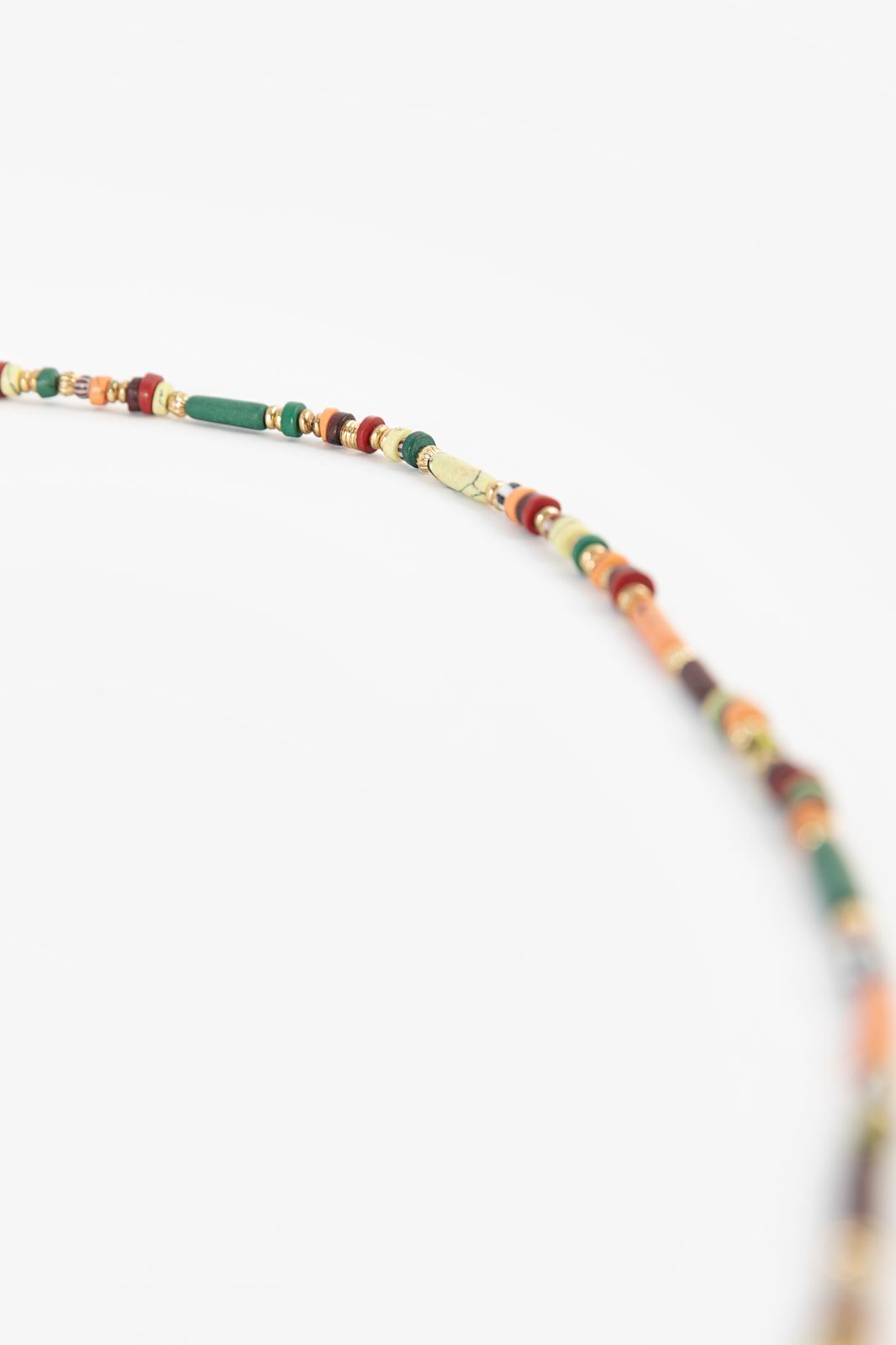 Lange ketting met multicolor kralen