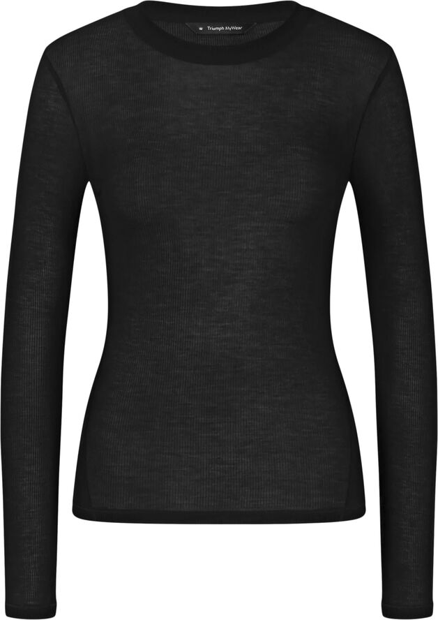 Triumph Beauty Layers TOP LSL Crew Neck Black