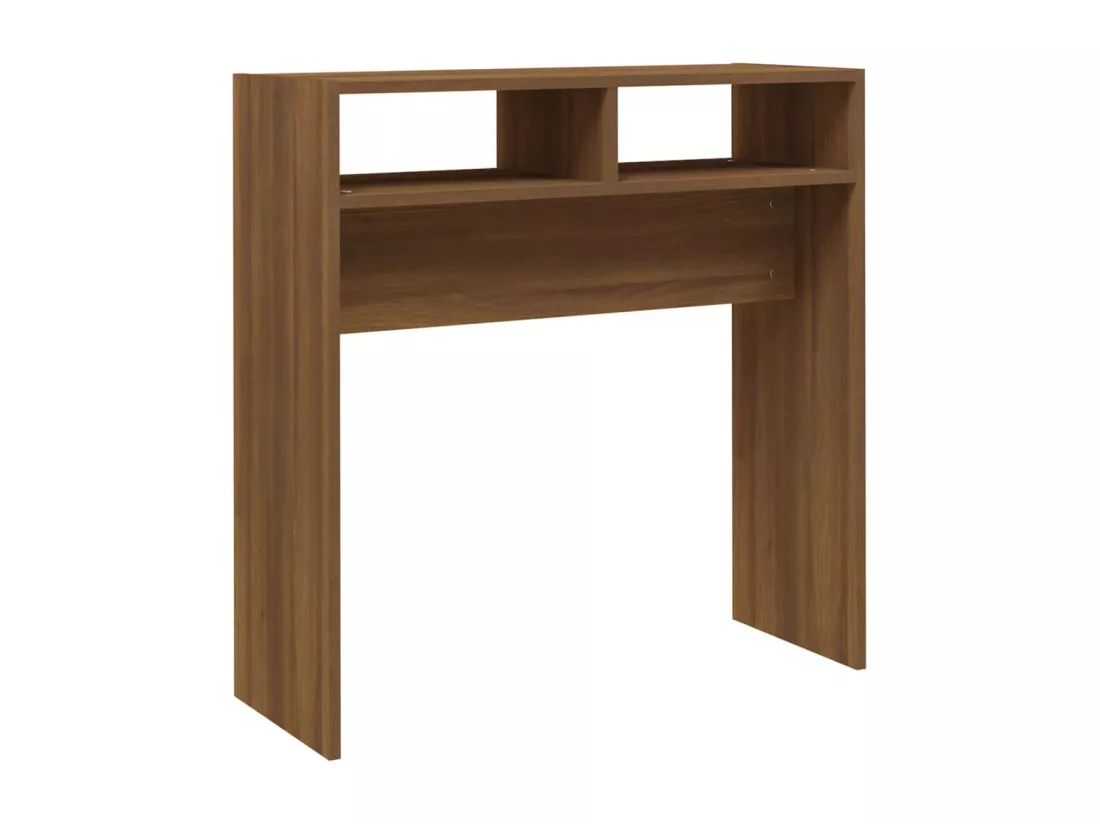 Table console Chêne marron 78x30x80 cm Bois d'ingénierie