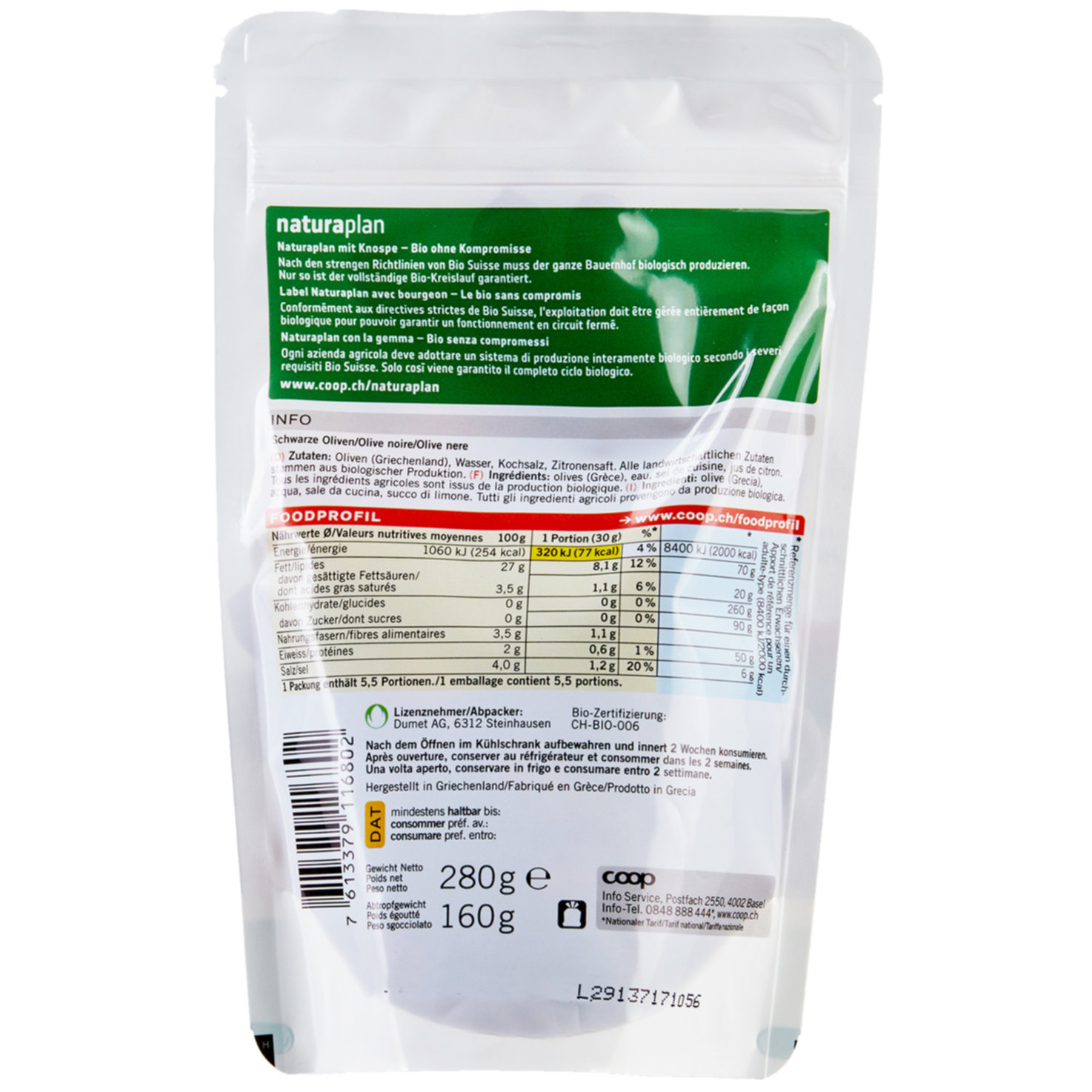 Naturaplan Bio Kalamata Oliven