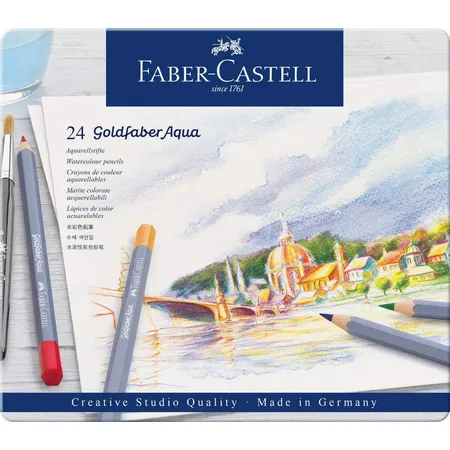 Faber-Castell Aquarellstifte Goldfaber, 24 Stück