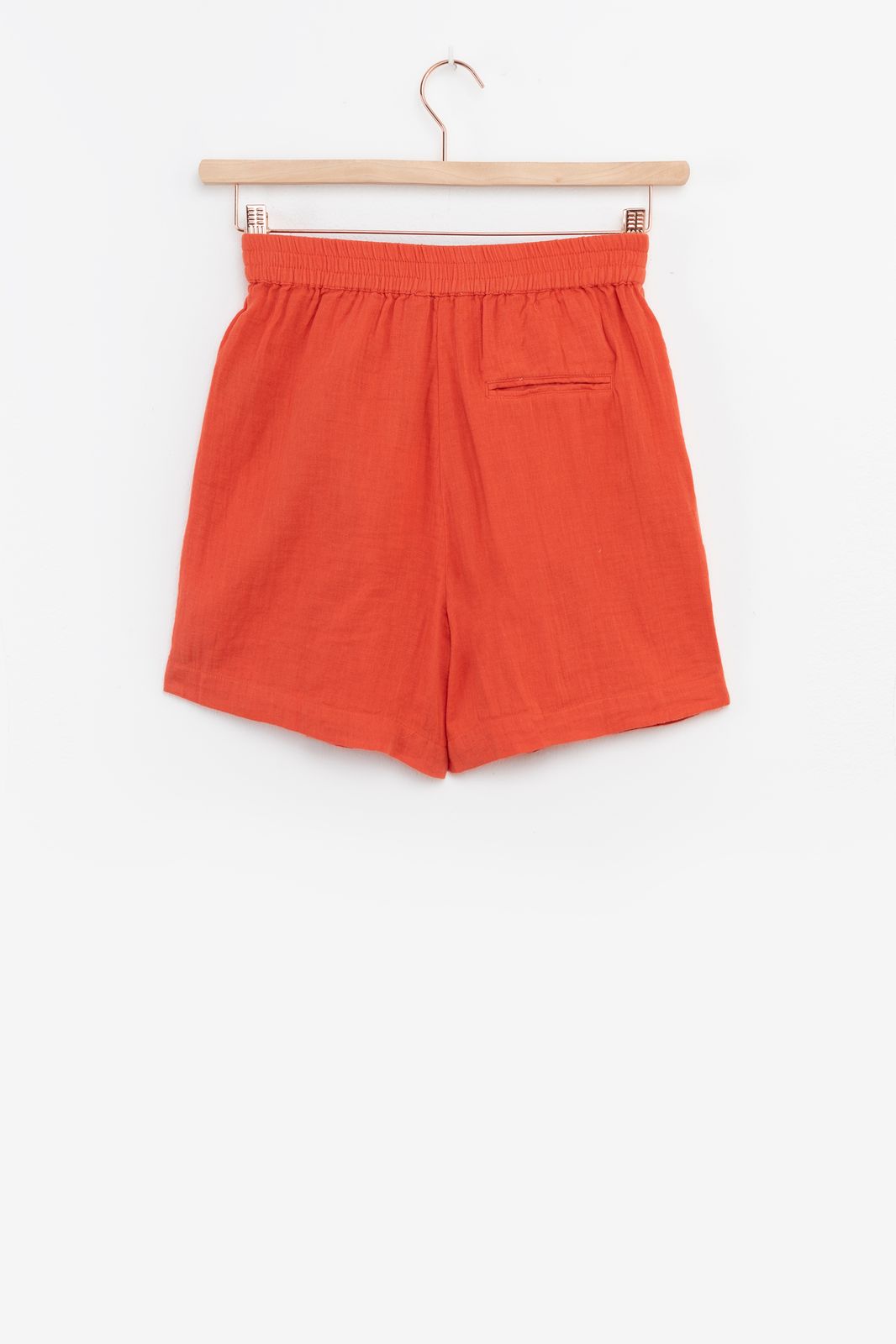 Oranje mousseline shorts
