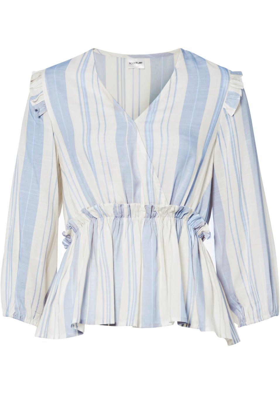 Blouse rayée à ruchés