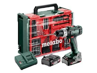 Metabo SB 18 Set, Pistolgreb boremaskine, Nøglefri, 1 cm, 1600 rpm, 2 cm, 1 cm