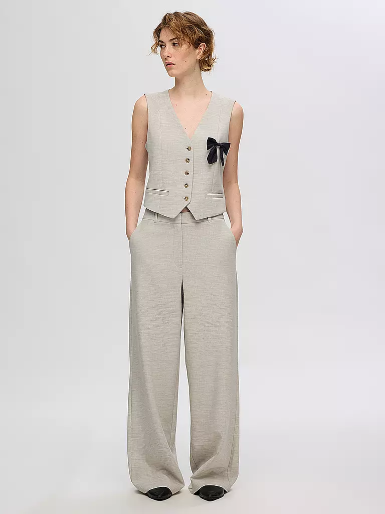 SELECTED FEMME Businesshose SLFRITA Wide Fit hellgrau