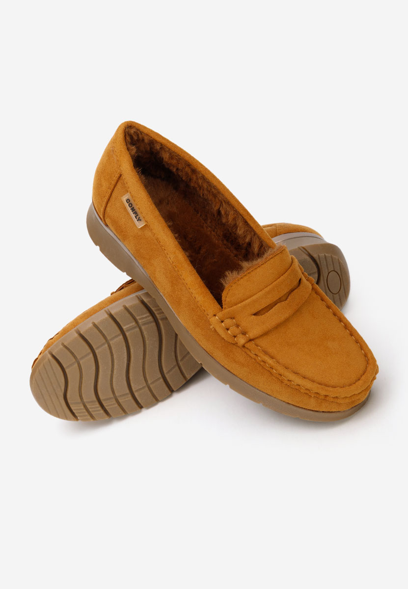 Mocassins femme à plateforme chameau Hazelia