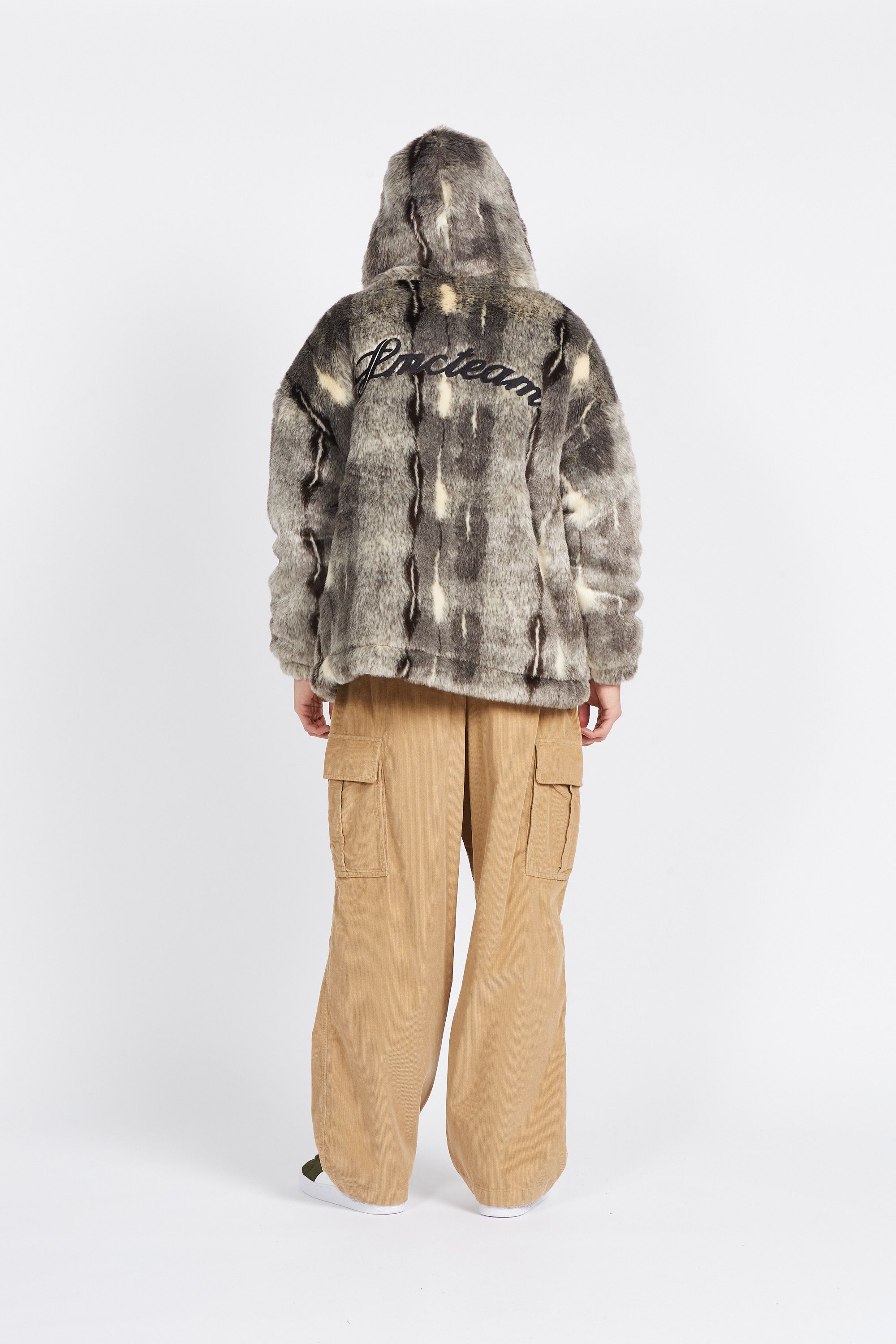 LOST MANAGEMENT CITIES Veste TEAM FAUX FUR HOODED JACKET Multicolore