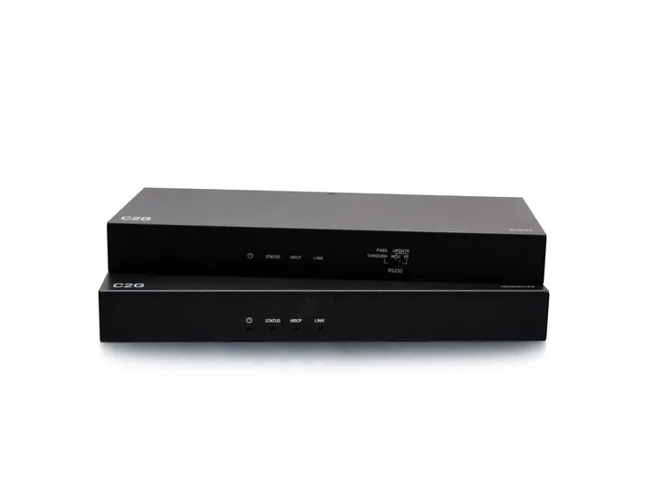 C2G HDMI HDBaseT   3.5mm, USB-B to A, and RS232 over Cat Extender Box Transmitter to Box Receiver - 4K 60Hz - Video/audio/USB/seriel forlænger - sender - HDMI, HDBaseT 2.0 - over CAT 5e/6/6a/7 - op til 70 m