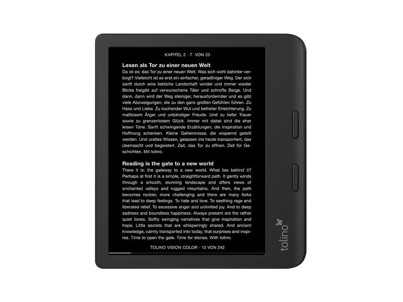 Tolino E-Book Reader Tolino vision color 7-Zoll-E-Book-Reader mit integrierter Beleuchtung mit smartLight